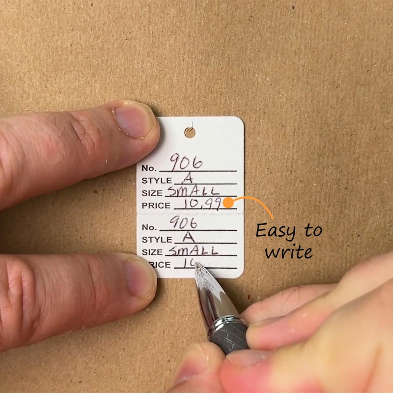 SmartSign Perforated Garment Tags | Unstrung Coupon Pre-Printed Tag | Clothing Size Style Price | 1.25" x 1.875", Pack of 1000, Made in USA - Image 2